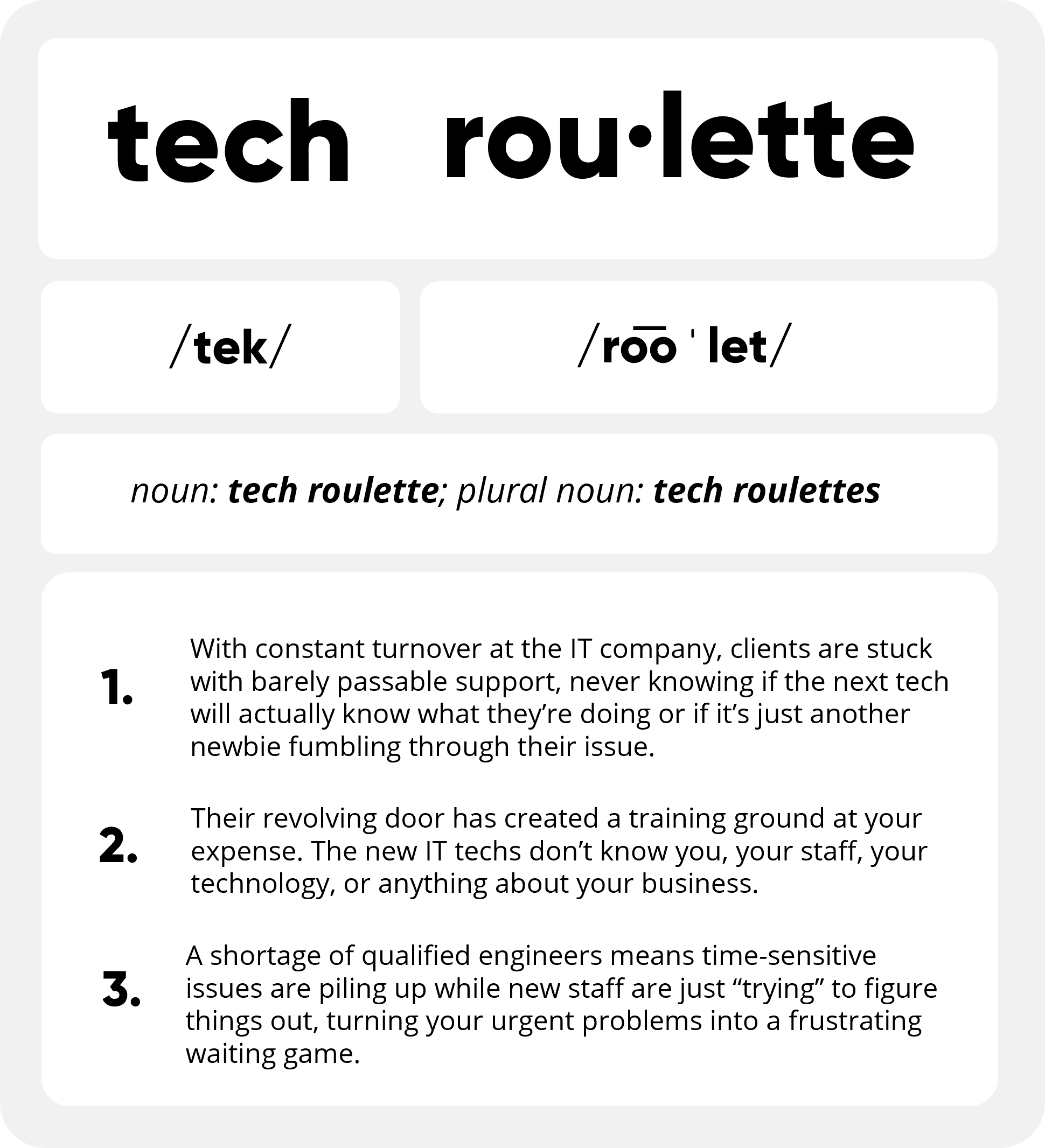 Tech Roulette definition and example